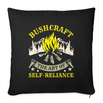 Bushcraft - Bushcraft l’art de l’autonomie - Housse de coussin décorative 45 x 45 cm - noir - Devant