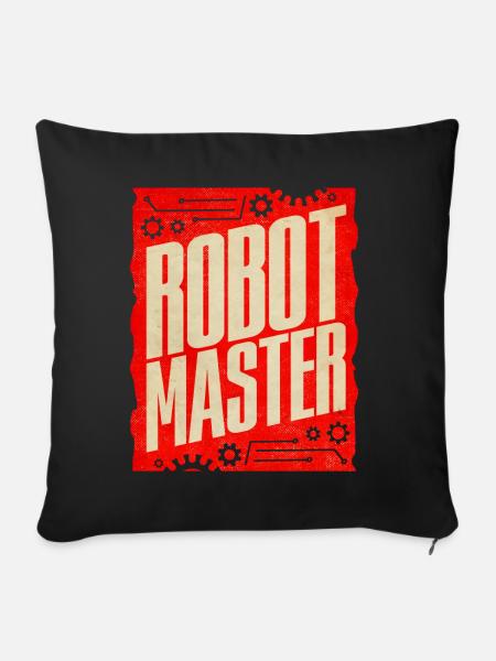 Robotik, Robotikingenieur - Sofakissenbezug 45 x 45 cm - Schwarz