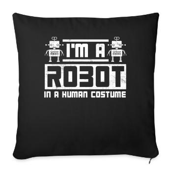 Robotik, Robotikingenieur - Sofakissenbezug 45 x 45 cm - Schwarz - Vorne