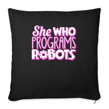 Robotik, Robotikingenieur - Sofakissenbezug 45 x 45 cm - Schwarz - Vorne