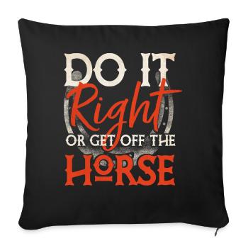 Rodeo, Western horse riding, horse lovers - Sofa pillowcase 17,3'' x 17,3'' (45 x 45 cm) - black - Front