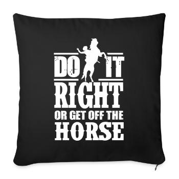 Rodeo, Western horse riding, horse lovers - Sofa pillowcase 17,3'' x 17,3'' (45 x 45 cm) - black - Front