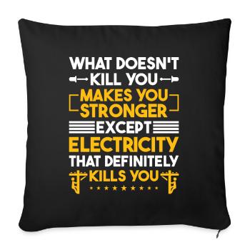 High Voltage Electrician Power Grid - Sofa pillowcase 17,3'' x 17,3'' (45 x 45 cm) - black - Front
