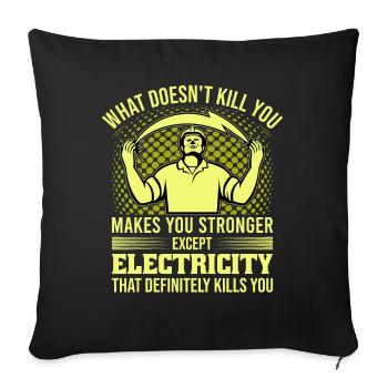 High Voltage Electrician Power Grid - Sofa pillowcase 17,3'' x 17,3'' (45 x 45 cm) - black - Front