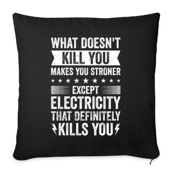 High Voltage Electrician Power Grid - Sofa pillowcase 17,3'' x 17,3'' (45 x 45 cm) - black - Front