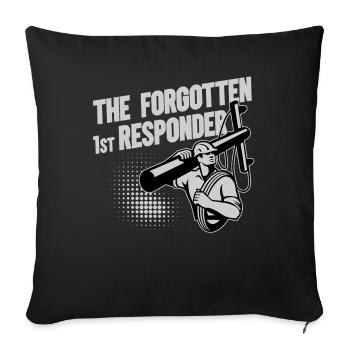 Réseau électrique électrique haute tension - Housse de coussin décorative 45 x 45 cm - noir - Devant
