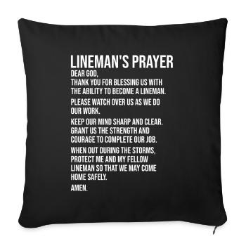 Réseau électrique électrique haute tension - Housse de coussin décorative 45 x 45 cm - noir - Devant