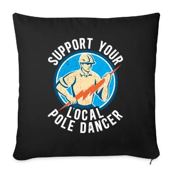 High Voltage Electrician Power Grid - Sofa pillowcase 17,3'' x 17,3'' (45 x 45 cm) - black - Front
