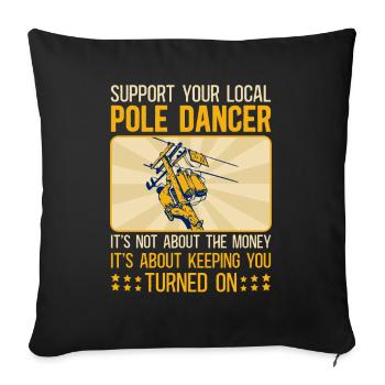 High Voltage Electrician Power Grid - Sofa pillowcase 17,3'' x 17,3'' (45 x 45 cm) - black - Front