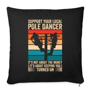 High Voltage Electrician Power Grid - Sofa pillowcase 17,3'' x 17,3'' (45 x 45 cm) - black - Front