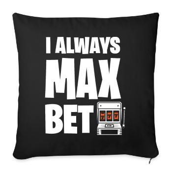 Machine à sous, Jeux d’argent, Machine à sous - Housse de coussin décorative 45 x 45 cm - noir - Devant