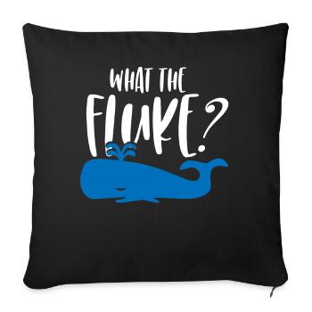 Observation des baleines, biologie marine, sciences de la mer - Housse de coussin décorative 45 x 45 cm - noir - Devant