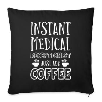 Medical receptionist - Sofa pillowcase 17,3'' x 17,3'' (45 x 45 cm) - black - Front