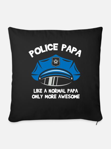 Polizeibeamter Uniformkostüm - Sofakissenbezug 45 x 45 cm - Schwarz