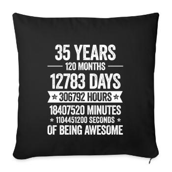 35 Years Genial Decoration Birthday Gift Funny - Sofa pillowcase 17,3'' x 17,3'' (45 x 45 cm) - black - Front