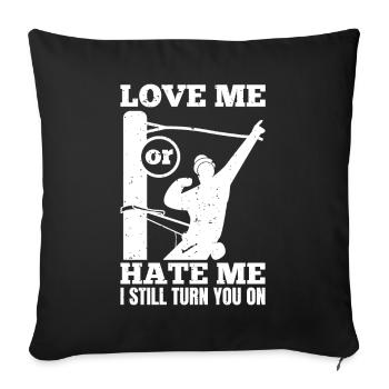 Funny High Voltage Electrician Saying Electrics - Sofa pillowcase 17,3'' x 17,3'' (45 x 45 cm) - black - Front