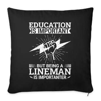 Funny High Voltage Electrician Saying Electrics - Sofa pillowcase 17,3'' x 17,3'' (45 x 45 cm) - black - Front