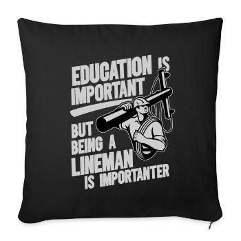 Funny High Voltage Electrician Saying Electrics - Sofa pillowcase 17,3'' x 17,3'' (45 x 45 cm) - black - Front