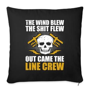 Funny High Voltage Electrician Saying Electrics - Sofa pillowcase 17,3'' x 17,3'' (45 x 45 cm) - black - Front