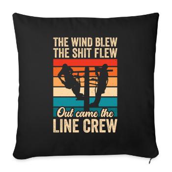 Funny High Voltage Electrician Saying Electrics - Sofa pillowcase 17,3'' x 17,3'' (45 x 45 cm) - black - Front