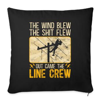 Funny High Voltage Electrician Saying Electrics - Sofa pillowcase 17,3'' x 17,3'' (45 x 45 cm) - black - Front