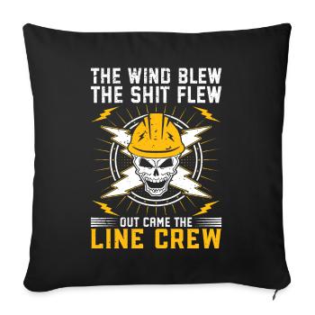 Funny High Voltage Electrician Saying Electrics - Sofa pillowcase 17,3'' x 17,3'' (45 x 45 cm) - black - Front