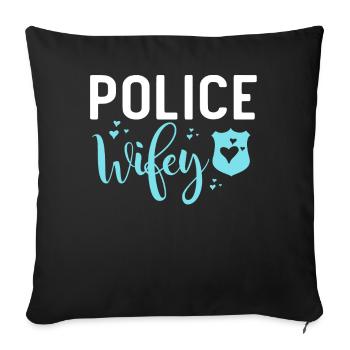 Policeman Costume - Sofa pillowcase 17,3'' x 17,3'' (45 x 45 cm) - black - Front