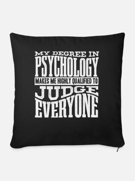 Psychologe, Psychiater, Psychoanalytiker - Sofakissenbezug 45 x 45 cm - Schwarz