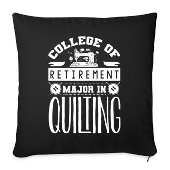 Courtepointe, Tricot, Machines à coudre, Couture - Housse de coussin décorative 45 x 45 cm - noir - Devant