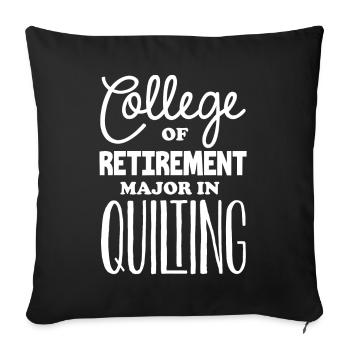 Quilting, tricot, machines à coudre, couture - Housse de coussin décorative 45 x 45 cm - noir - Devant