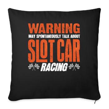 Slot Car Racing, Petrolhead, Car Lovers - Sofa pillowcase 17,3'' x 17,3'' (45 x 45 cm) - black - Front