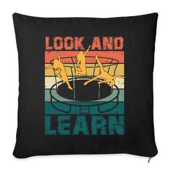 Look and Learn - Sofa pillowcase 17,3'' x 17,3'' (45 x 45 cm) - black - Front