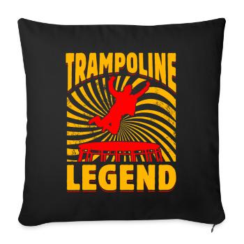 Trampolin-Legende - Sofakissenbezug 45 x 45 cm - Schwarz - Vorne