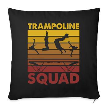 Trampolin-Kader - Sofakissenbezug 45 x 45 cm - Schwarz - Vorne