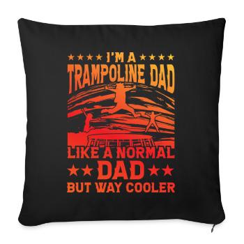 Trampolin - Sofakissenbezug 45 x 45 cm - Schwarz - Vorne