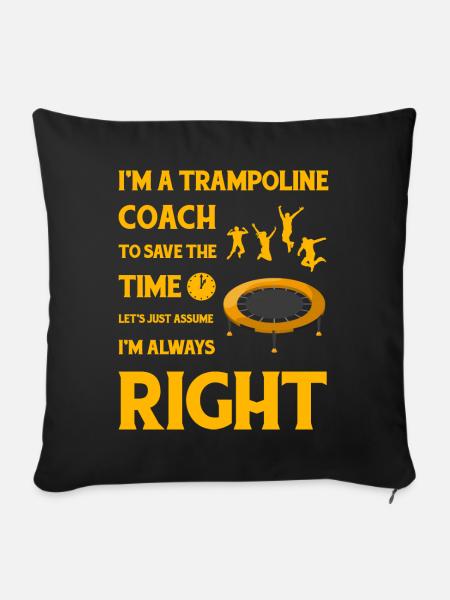 Trampolin-Trainer - Sofakissenbezug 45 x 45 cm - Schwarz
