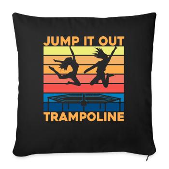 Herausspringen Trampolin - Sofakissenbezug 45 x 45 cm - Schwarz - Vorne
