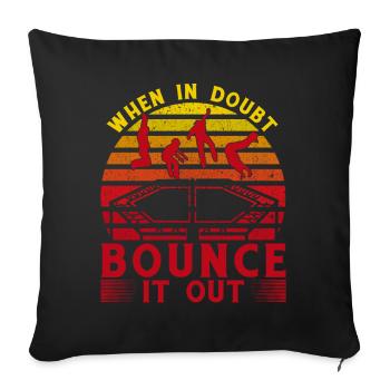 En cas de doute, rebondissez-le - Housse de coussin décorative 45 x 45 cm - noir - Devant