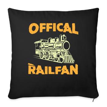 Railway Ladder, Railway Railfan - Sofa pillowcase 17,3'' x 17,3'' (45 x 45 cm) - black - Front