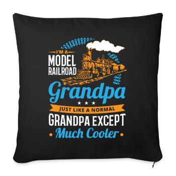Railway Ladder, Railway Railfan - Sofa pillowcase 17,3'' x 17,3'' (45 x 45 cm) - black - Front