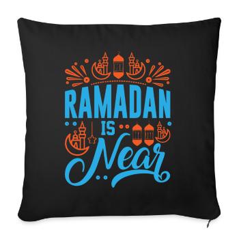 Ramadan, Rabian, Muslim, Islamic - Sofa pillowcase 17,3'' x 17,3'' (45 x 45 cm) - black - Front