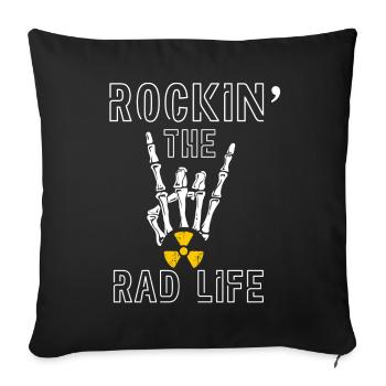 Radiology, radiologist, radiological technologist - Sofa pillowcase 17,3'' x 17,3'' (45 x 45 cm) - black - Front