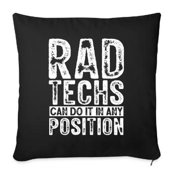RAD -Technologie, Radiologe - Sofakissenbezug 45 x 45 cm - Schwarz - Vorne