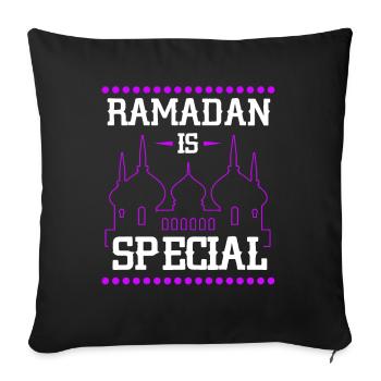 Ramadan, cadeaux du Ramadan, fêtes musulmanes - Housse de coussin décorative 45 x 45 cm - noir - Devant