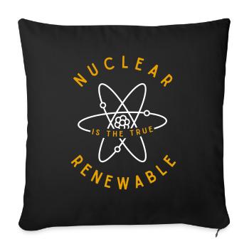Renewable Energy, E-Cars, EV Life, EV Drivers - Sofa pillowcase 17,3'' x 17,3'' (45 x 45 cm) - black - Front
