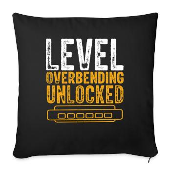 Harmonica player, Unny harmonica - Sofa pillowcase 17,3'' x 17,3'' (45 x 45 cm) - black - Front