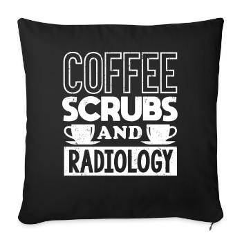 Radiologue, radiologue - Housse de coussin décorative 45 x 45 cm - noir - Devant