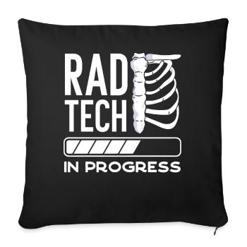 Radiologue, radiologue - Housse de coussin décorative 45 x 45 cm - noir - Devant