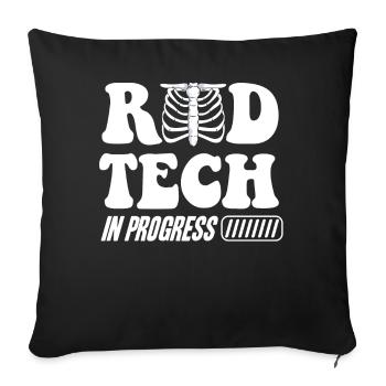 Radiologue, radiologue - Housse de coussin décorative 45 x 45 cm - noir - Devant