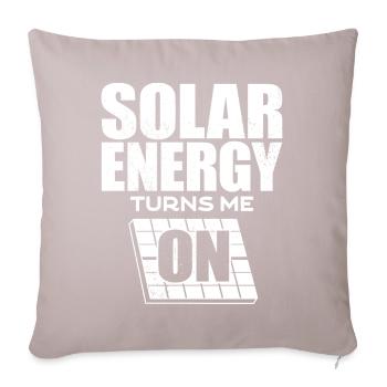 Énergie solaire, Énergie renouvelable - Housse de coussin décorative 45 x 45 cm - taupe clair - Devant